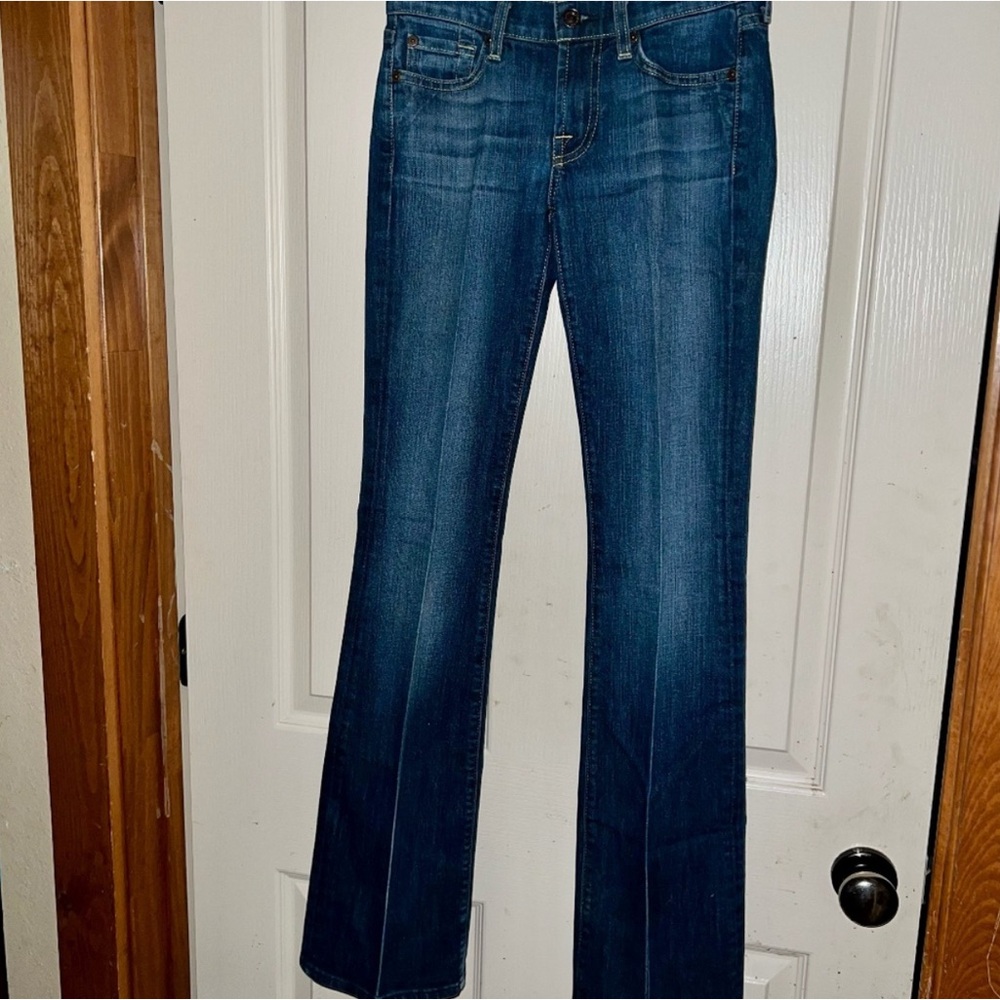 7 For All Mankind Blue Boot Cut Denim Jeans